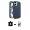MARSİLYAN™- iPhone 11 Kılıf Yankı Form Serisi - Siyah Bilvis 3D Mat Cam Ekran Koruyucu + PVD Metal Kamera Lens - TU