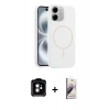 MARSİLYAN™- iPhone 11 Kılıf Yankı Form Serisi - Siyah Bilvis 3D Mat Cam Ekran Koruyucu + PVD Metal Kamera Lens - TU