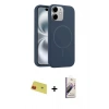 MARSİLYAN™- iPhone 11 Kılıf Yankı Form Serisi - Siyah Bilvis 3D Mat Cam Ekran Koruyucu + Rainbow Kamera Lens Koruma Cam - KI