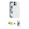 MARSİLYAN™- iPhone 11 Kılıf Yankı Form Serisi - Siyah Bilvis 3D Mat Cam Ekran Koruyucu + Rainbow Kamera Lens Koruma Cam - KI