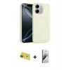 MARSİLYAN™- iPhone 11 Kılıf Yankı Form Serisi - Siyah Bilvis 3D Mat Cam Ekran Koruyucu + Rainbow Kamera Lens Koruma Cam - KI