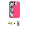 MARSİLYAN™- iPhone 11 Kılıf Yankı Form Serisi - Siyah Bilvis 3D Mat Cam Ekran Koruyucu + Rainbow Kamera Lens Koruma Cam - KI