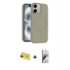 MARSİLYAN™- iPhone 11 Kılıf Yankı Form Serisi - Siyah Bilvis 3D Mat Cam Ekran Koruyucu + Rainbow Kamera Lens Koruma Cam - KI
