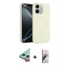 MARSİLYAN™- iPhone 11 Kılıf Yankı Form Serisi - Siyah Bilvis 3D Mat Cam Ekran Koruyucu + Raze Metal Kamera Lens - KI