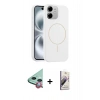 MARSİLYAN™- iPhone 11 Kılıf Yankı Form Serisi - Siyah Bilvis 3D Mat Cam Ekran Koruyucu + Raze Metal Kamera Lens - KI