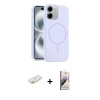 MARSİLYAN™- iPhone 11 Kılıf Yankı Form Serisi - Siyah Bilvis 3D Mat Cam Ekran Koruyucu + Renkli Kamera Lens Koruma Cam - TU