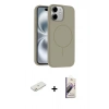 MARSİLYAN™- iPhone 11 Kılıf Yankı Form Serisi - Siyah Bilvis 3D Mat Cam Ekran Koruyucu + Renkli Kamera Lens Koruma Cam - TU
