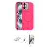 MARSİLYAN™- iPhone 11 Kılıf Yankı Form Serisi - Siyah Bilvis 3D Mat Cam Ekran Koruyucu + Renkli Kamera Lens Koruma Cam - YL