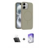 MARSİLYAN™- iPhone 11 Kılıf Yankı Form Serisi - Siyah Bilvis 5in1 3D Magic Cam Ekran Koruyucu + Kamera Lens Koruma Cam - SF