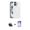 MARSİLYAN™- iPhone 11 Kılıf Yankı Form Serisi - Siyah Bilvis 5in1 3D Magic Cam Ekran Koruyucu + Kamera Lens Koruma Cam - SF