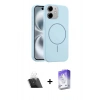 MARSİLYAN™- iPhone 11 Kılıf Yankı Form Serisi - Siyah Bilvis 5in1 3D Magic Cam Ekran Koruyucu + Kamera Lens Koruma Cam - SF