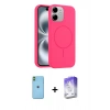 MARSİLYAN™- iPhone 11 Kılıf Yankı Form Serisi - Siyah Bilvis 5in1 3D Magic Cam Ekran Koruyucu + Neon Fosforlu Kamera Lens - YL