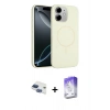 MARSİLYAN™- iPhone 11 Kılıf Yankı Form Serisi - Siyah Bilvis 5in1 3D Magic Cam Ekran Koruyucu + Pers Alüminyum Kamera Lens - LT