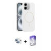 MARSİLYAN™- iPhone 11 Kılıf Yankı Form Serisi - Siyah Bilvis 5in1 3D Magic Cam Ekran Koruyucu + Pers Alüminyum Kamera Lens - GI