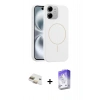 MARSİLYAN™- iPhone 11 Kılıf Yankı Form Serisi - Siyah Bilvis 5in1 3D Magic Cam Ekran Koruyucu + Pers Alüminyum Kamera Lens - GD