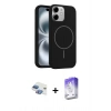 MARSİLYAN™- iPhone 11 Kılıf Yankı Form Serisi - Siyah Bilvis 5in1 3D Magic Cam Ekran Koruyucu + Pers Alüminyum Kamera Lens - GI