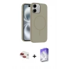 MARSİLYAN™- iPhone 11 Kılıf Yankı Form Serisi - Siyah Bilvis 5in1 3D Magic Cam Ekran Koruyucu + Pers Alüminyum Kamera Lens - KI