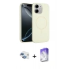 MARSİLYAN™- iPhone 11 Kılıf Yankı Form Serisi - Siyah Bilvis 5in1 3D Magic Cam Ekran Koruyucu + Pers Alüminyum Kamera Lens - GI