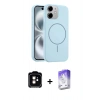 MARSİLYAN™- iPhone 11 Kılıf Yankı Form Serisi - Siyah Bilvis 5in1 3D Magic Cam Ekran Koruyucu + PVD Metal Kamera Lens - TU