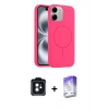 MARSİLYAN™- iPhone 11 Kılıf Yankı Form Serisi - Siyah Bilvis 5in1 3D Magic Cam Ekran Koruyucu + PVD Metal Kamera Lens - SH