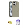 MARSİLYAN™- iPhone 11 Kılıf Yankı Form Serisi - Siyah Bilvis 5in1 3D Magic Cam Ekran Koruyucu + Rainbow Kamera Lens Koruma Cam - KI