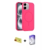 MARSİLYAN™- iPhone 11 Kılıf Yankı Form Serisi - Siyah Bilvis 5in1 3D Magic Cam Ekran Koruyucu + Rainbow Kamera Lens Koruma Cam - KI