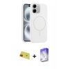 MARSİLYAN™- iPhone 11 Kılıf Yankı Form Serisi - Siyah Bilvis 5in1 3D Magic Cam Ekran Koruyucu + Rainbow Kamera Lens Koruma Cam - KI