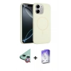 MARSİLYAN™- iPhone 11 Kılıf Yankı Form Serisi - Siyah Bilvis 5in1 3D Magic Cam Ekran Koruyucu + Raze Metal Kamera Lens - KI
