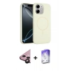 MARSİLYAN™- iPhone 11 Kılıf Yankı Form Serisi - Siyah Bilvis 5in1 3D Magic Cam Ekran Koruyucu + Raze Metal Kamera Lens - SH