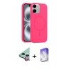 MARSİLYAN™- iPhone 11 Kılıf Yankı Form Serisi - Siyah Bilvis 5in1 3D Magic Cam Ekran Koruyucu + Raze Metal Kamera Lens - KI