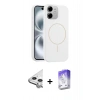 MARSİLYAN™- iPhone 11 Kılıf Yankı Form Serisi - Siyah Bilvis 5in1 3D Magic Cam Ekran Koruyucu + Raze Metal Kamera Lens - GS