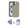 MARSİLYAN™- iPhone 11 Kılıf Yankı Form Serisi - Siyah Bilvis 5in1 3D Magic Cam Ekran Koruyucu + Raze Metal Kamera Lens - MR