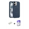 MARSİLYAN™- iPhone 11 Kılıf Yankı Form Serisi - Siyah Bilvis 5in1 3D Magic Cam Ekran Koruyucu + Renkli Kamera Lens Koruma Cam - TU