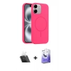 MARSİLYAN™- iPhone 11 Kılıf Yankı Form Serisi - Siyah Bilvis 5in1 5D Magic Hayalet Cam Ekran Koruyucu + Kamera Lens Koruma Cam - SF