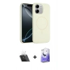 MARSİLYAN™- iPhone 11 Kılıf Yankı Form Serisi - Siyah Bilvis 5in1 5D Magic Hayalet Cam Ekran Koruyucu + Kamera Lens Koruma Cam - SF
