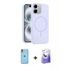 MARSİLYAN™- iPhone 11 Kılıf Yankı Form Serisi - Siyah Bilvis 5in1 5D Magic Hayalet Cam Ekran Koruyucu + Neon Fosforlu Kamera Lens - TU