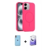 MARSİLYAN™- iPhone 11 Kılıf Yankı Form Serisi - Siyah Bilvis 5in1 5D Magic Hayalet Cam Ekran Koruyucu + Neon Fosforlu Kamera Lens - TU