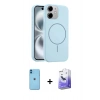 MARSİLYAN™- iPhone 11 Kılıf Yankı Form Serisi - Siyah Bilvis 5in1 5D Magic Hayalet Cam Ekran Koruyucu + Neon Fosforlu Kamera Lens - MI