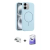 MARSİLYAN™- iPhone 11 Kılıf Yankı Form Serisi - Siyah Bilvis 5in1 5D Magic Hayalet Cam Ekran Koruyucu + Pers Alüminyum Kamera Lens - YL