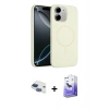 MARSİLYAN™- iPhone 11 Kılıf Yankı Form Serisi - Siyah Bilvis 5in1 5D Magic Hayalet Cam Ekran Koruyucu + Pers Alüminyum Kamera Lens - LT