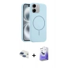MARSİLYAN™- iPhone 11 Kılıf Yankı Form Serisi - Siyah Bilvis 5in1 5D Magic Hayalet Cam Ekran Koruyucu + Pers Alüminyum Kamera Lens - LT