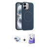 MARSİLYAN™- iPhone 11 Kılıf Yankı Form Serisi - Siyah Bilvis 5in1 5D Magic Hayalet Cam Ekran Koruyucu + Pers Alüminyum Kamera Lens - GI