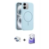 MARSİLYAN™- iPhone 11 Kılıf Yankı Form Serisi - Siyah Bilvis 5in1 5D Magic Hayalet Cam Ekran Koruyucu + Pers Alüminyum Kamera Lens - GI
