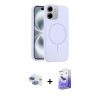 MARSİLYAN™- iPhone 11 Kılıf Yankı Form Serisi - Siyah Bilvis 5in1 5D Magic Hayalet Cam Ekran Koruyucu + Pers Alüminyum Kamera Lens - GI