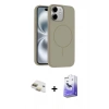 MARSİLYAN™- iPhone 11 Kılıf Yankı Form Serisi - Siyah Bilvis 5in1 5D Magic Hayalet Cam Ekran Koruyucu + Pers Alüminyum Kamera Lens - GD