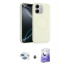 MARSİLYAN™- iPhone 11 Kılıf Yankı Form Serisi - Siyah Bilvis 5in1 5D Magic Hayalet Cam Ekran Koruyucu + Pers Alüminyum Kamera Lens - GI