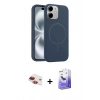 MARSİLYAN™- iPhone 11 Kılıf Yankı Form Serisi - Siyah Bilvis 5in1 5D Magic Hayalet Cam Ekran Koruyucu + Pers Alüminyum Kamera Lens - KI
