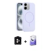 MARSİLYAN™- iPhone 11 Kılıf Yankı Form Serisi - Siyah Bilvis 5in1 5D Magic Hayalet Cam Ekran Koruyucu + PVD Metal Kamera Lens - TU