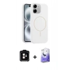 MARSİLYAN™- iPhone 11 Kılıf Yankı Form Serisi - Siyah Bilvis 5in1 5D Magic Hayalet Cam Ekran Koruyucu + PVD Metal Kamera Lens - TU