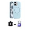 MARSİLYAN™- iPhone 11 Kılıf Yankı Form Serisi - Siyah Bilvis 5in1 5D Magic Hayalet Cam Ekran Koruyucu + PVD Metal Kamera Lens - TU
